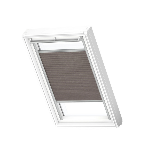 Plissee manuell FHL Y21 1276S Mokka gep., Alu Schiene, Premium