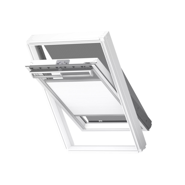 Vorteils-Set Markise u.Wabenplissee FOP M04 1045S weiß, Alu Schiene, Standard