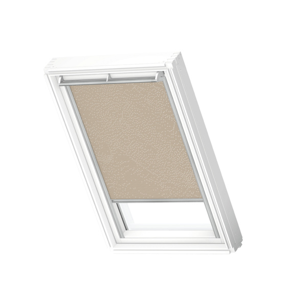 Verdunkelungs-Rollo manuell DKL M12 4579S Sandbeige gep., Alu Schiene, Premium
