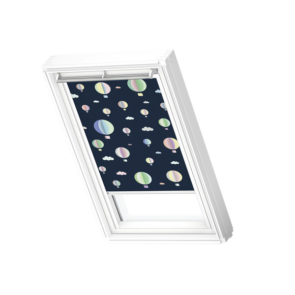 Verdunkelungs-Rollo manuell DKL M31 4666SWL Kids Heißluftballon, weiße Schiene