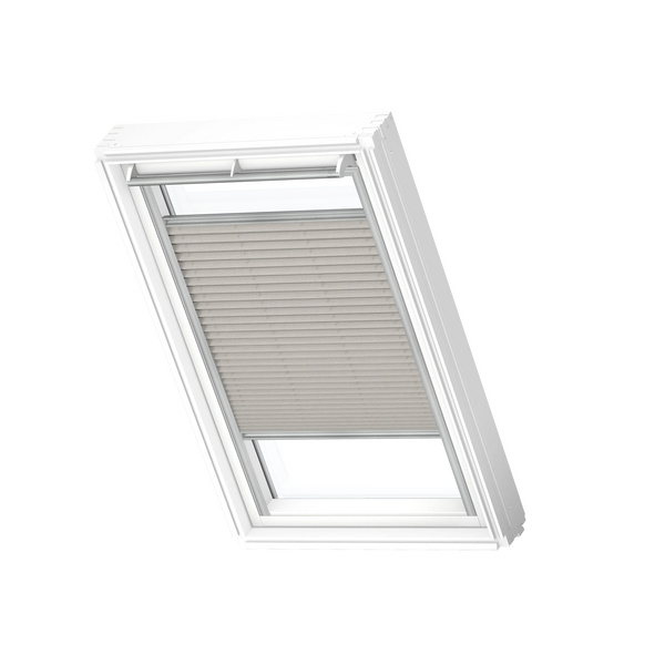 Plissee manuell FHL Y21 1284S Silbergrau, Alu Schiene, Premium