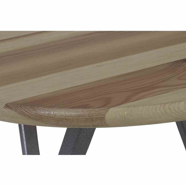 Stehtisch Ø78cm, Kiefernholz, Gest. Stahl eckig Gest. Stahl pulver