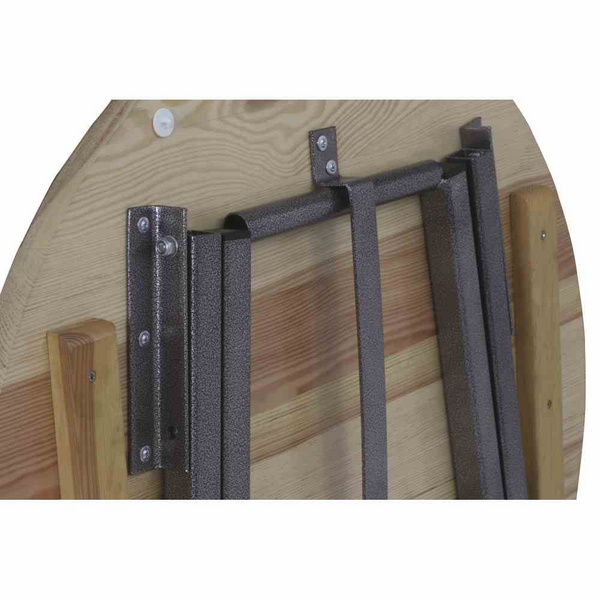 Stehtisch Ø78cm, Kiefernholz, Gest. Stahl eckig Gest. Stahl pulver