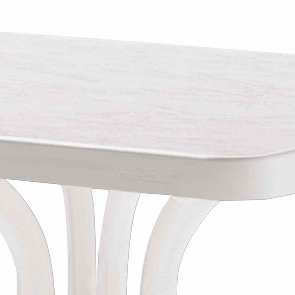 Boulevard-Klapptisch, 70x70cm, weiß StahlrohrGest., Mecalit-Pro-Platte