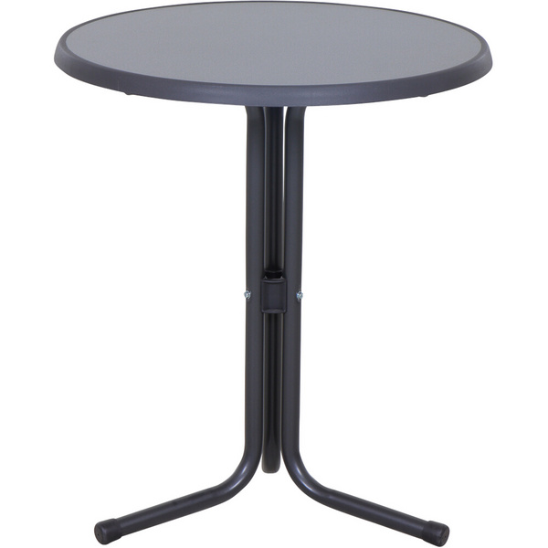 Bistrotisch Ø60cm, anthrazit 3-Bein-Gest., Platte Punti