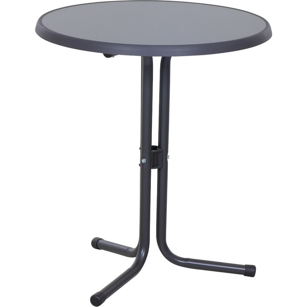 Bistrotisch Ø60cm, anthrazit 3-Bein-Gest., Platte Punti