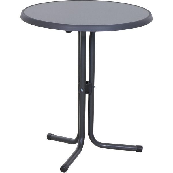 Bistrotisch Ø60cm, anthrazit 3-Bein-Gest., Platte Punti