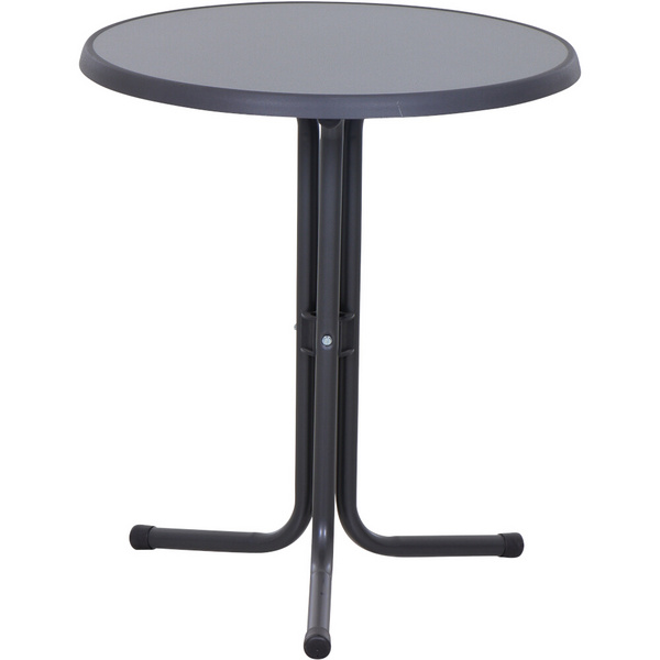 Bistrotisch Ø60cm, anthrazit 3-Bein-Gest., Platte Punti