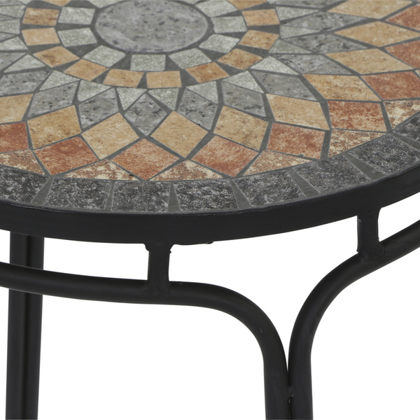 Prato Stapelstuhl Gest. Stahl schwarz matt, Fläche Keramik mehrfarbig