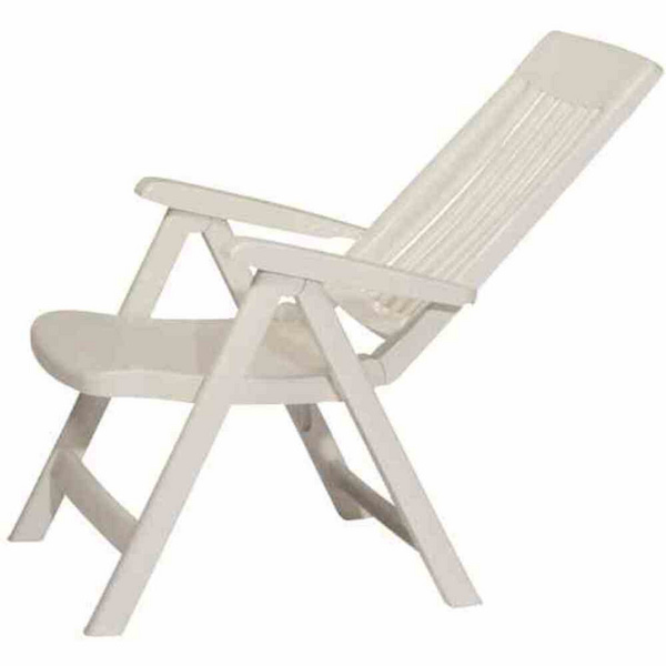 Palma Klappsessel, weiß Vollkunststoff