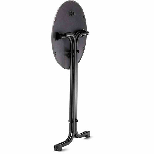 Stehtisch, Ø70cm, eisengr. Stahlrohr Gestell, Mecalit-Pro-Platte