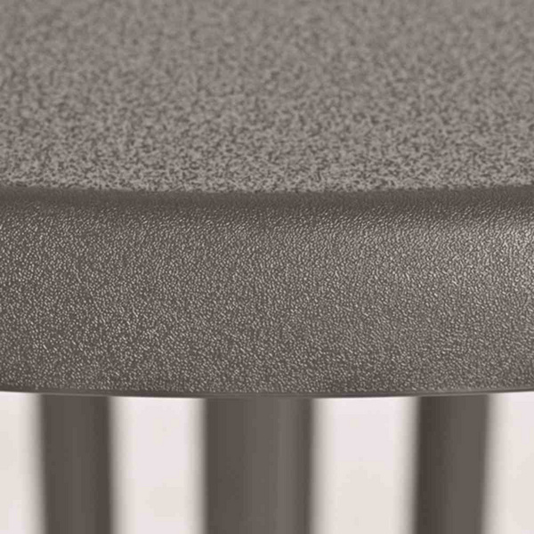 Stehtisch, Ø70cm, eisengr. Stahlrohr Gestell, Mecalit-Pro-Platte