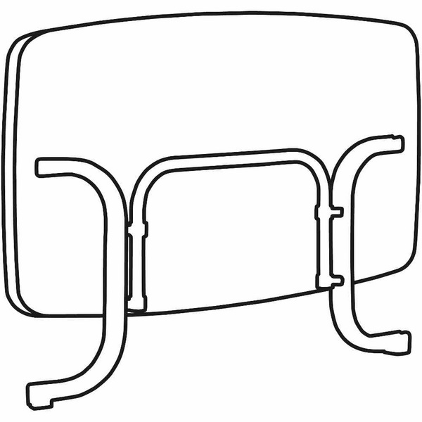 Boulevard-Klapptisch, 150x90x72cm, weiß Stahlrohr Gestell, Mecalit-Pro-Platte