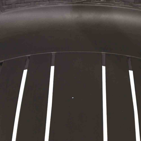 Eden Stapelsessel, anthrazit Vollkunststoff, Monoblock, stapelbar, Rücken in Geflechtoptik