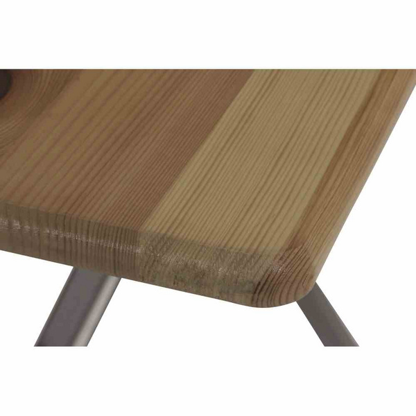Stehtisch Kiefernholz Gestell Stahl pulver