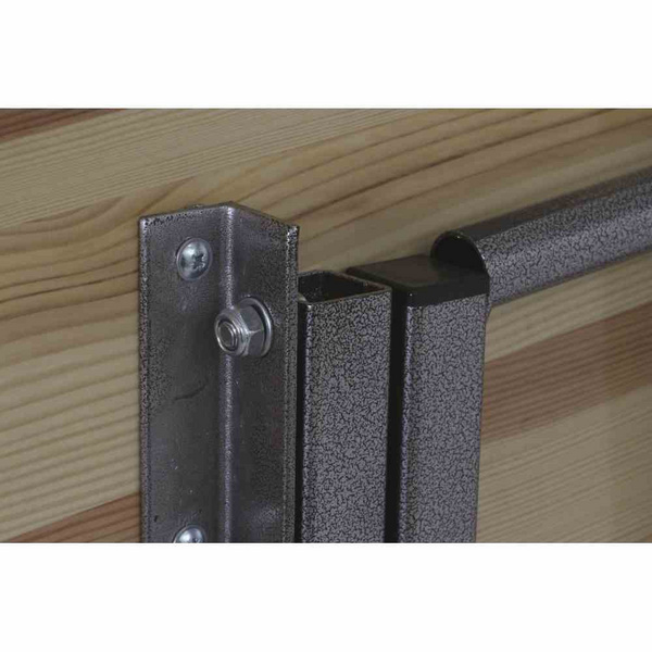 Stehtisch Kiefernholz Gestell Stahl pulver