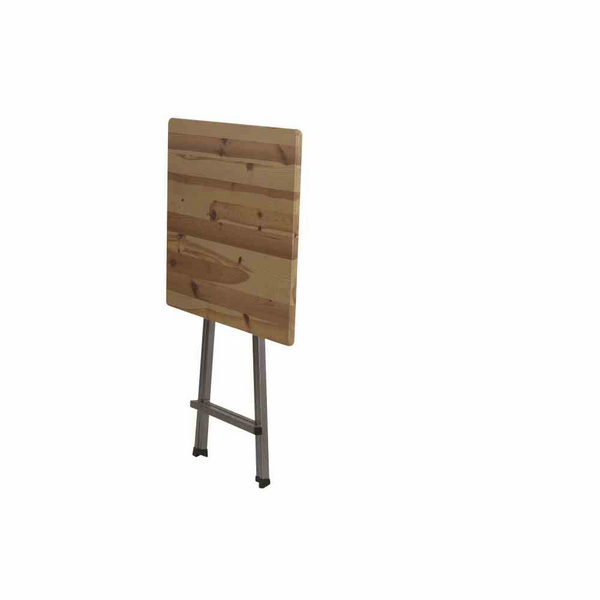 Stehtisch Kiefernholz Gestell Stahl pulver