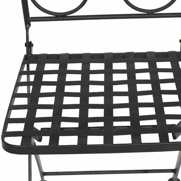 Stella Klappstuhl Gest. Stahl schwarz matt, Fläche Keramik mehrfarbig