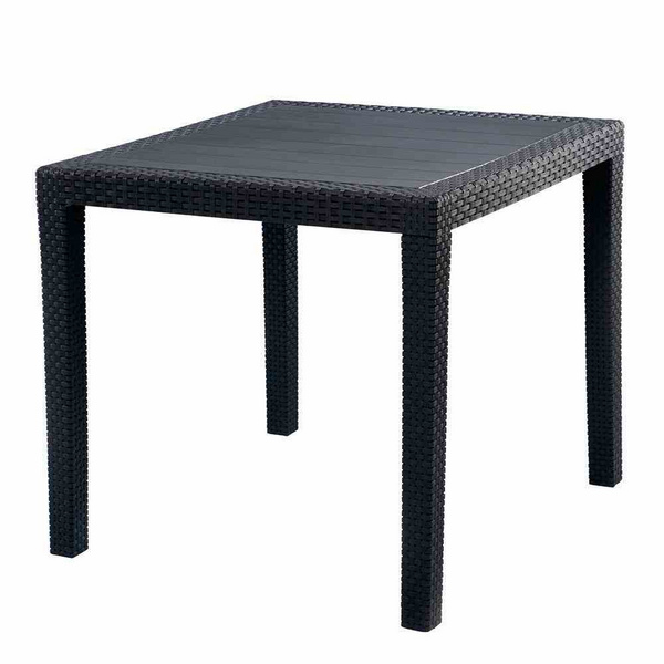 King Bistrotisch, 77x77cm, anthrazit Vollkunststoff