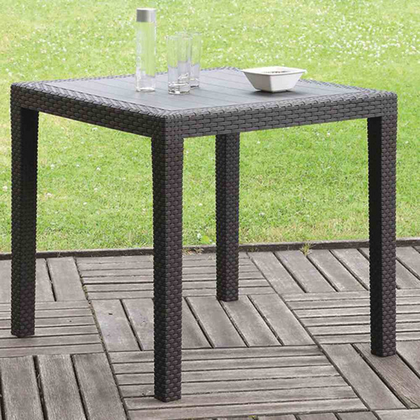 King Bistrotisch, 77x77cm, anthrazit Vollkunststoff