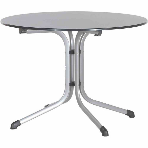 Bouelvard-Klapptisch vivodur, Ø100cm StahlGest. graphit/vivodur-Tischpl. Schieferopt.
