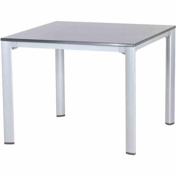 Lofttisch vivodur 95x95cm, AluGest. graphit/vivodur-Tischpl. Schieferopt.