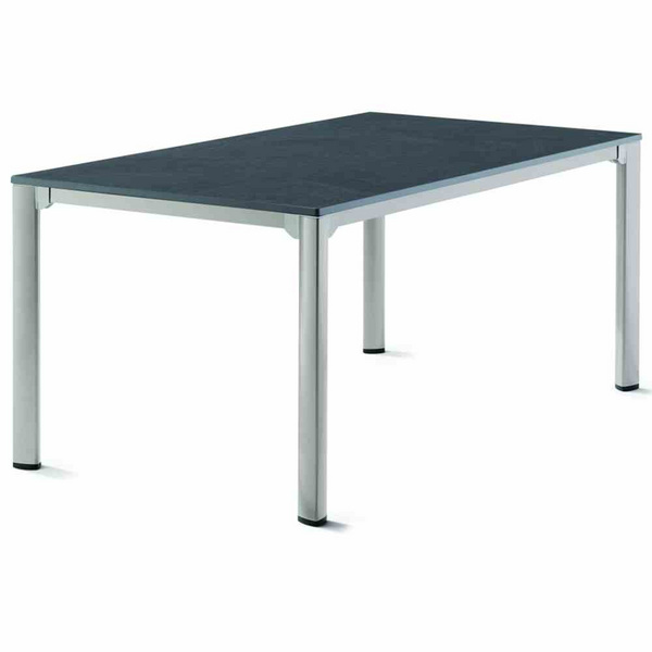 Lofttisch vivodur 165x95cm, AluGest. graphit/vivodur-Tischpl. Schieferopt.
