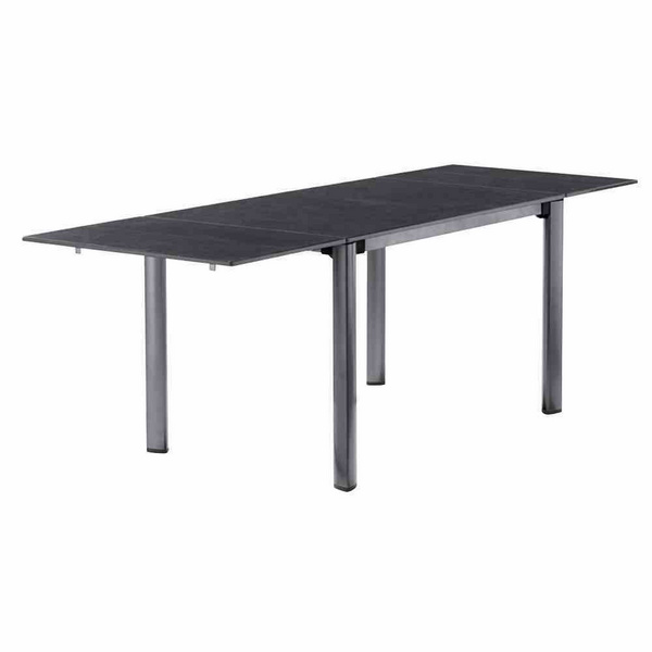 Verlängerungstisch vivodur 120/170/220x80cm, eisengr./anthrazit AluGest. vivodur-Tischpl. Schieferopt.