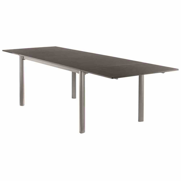 Verlängerungstisch vivodur 165/225/285x95cm, AluGest. graphit/vivodur-Tischpl. Schieferopt.