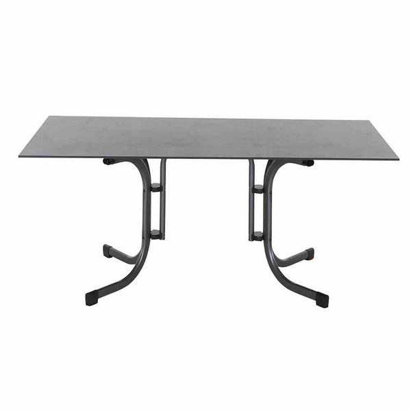 Sola Klapptisch 160x90cm, anthrazit Gest. Stahl, Tischpl. HPL dark stone