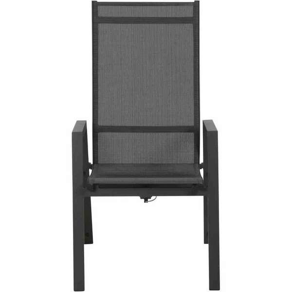 Savona Dining Move Sessel matt anthrazit/silber-schwarz Gest. Alu, Fläche Ranotex®-Gewebe, silber-schwarz