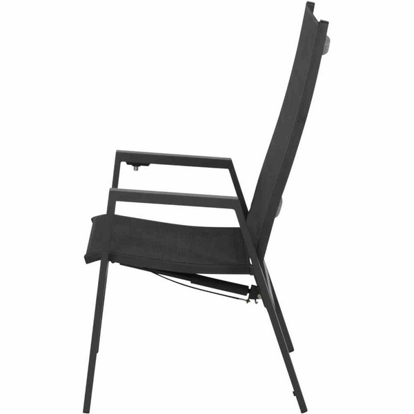 Savona Dining Move Sessel matt anthrazit/silber-schwarz Gest. Alu, Fläche Ranotex®-Gewebe, silber-schwarz