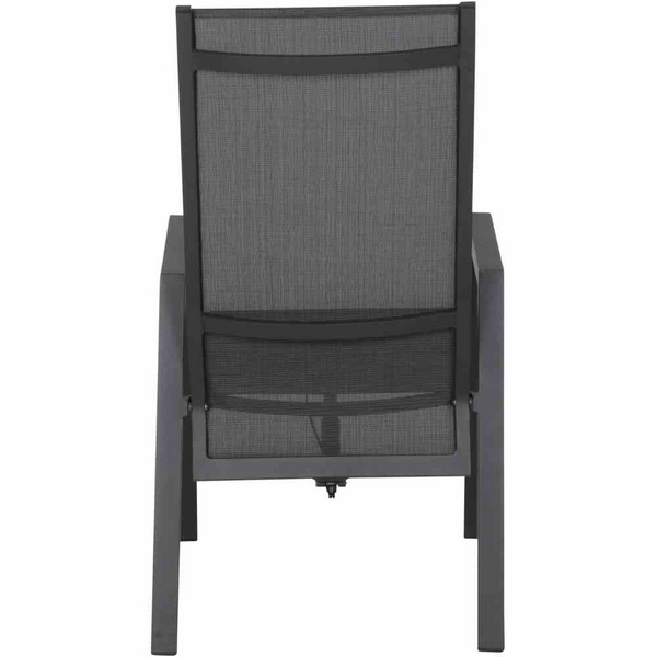 Savona Dining Move Sessel matt anthrazit/silber-schwarz Gest. Alu, Fläche Ranotex®-Gewebe, silber-schwarz