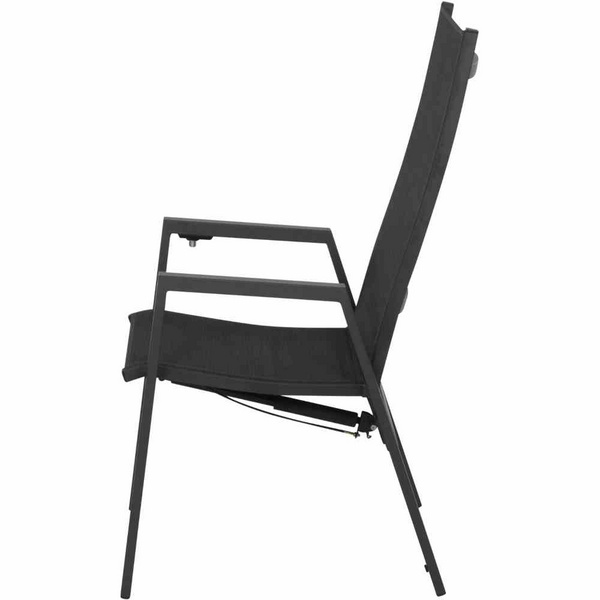 Savona Dining Move Sessel matt anthrazit/silber-schwarz Gest. Alu, Fläche Ranotex®-Gewebe, silber-schwarz