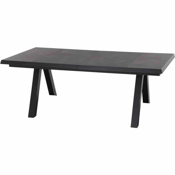 Tirana Ausziehtisch 205/265x103 matt anthrazit/dunkelgr Gest. Alu, Keramik, dunkelgr., synchr. Auszugsmech.