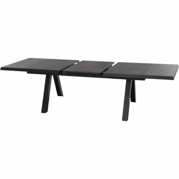 Tirana Ausziehtisch 205/265x103 matt anthrazit/dunkelgr Gest. Alu, Keramik, dunkelgr., synchr. Auszugsmech.
