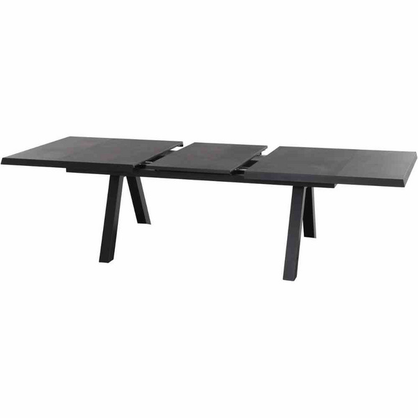 Tirana Ausziehtisch 205/265x103 matt anthrazit/dunkelgr Gest. Alu, Keramik, dunkelgr., synchr. Auszugsmech.