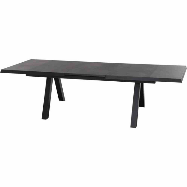 Tirana Ausziehtisch 205/265x103 matt anthrazit/dunkelgr Gest. Alu, Keramik, dunkelgr., synchr. Auszugsmech.