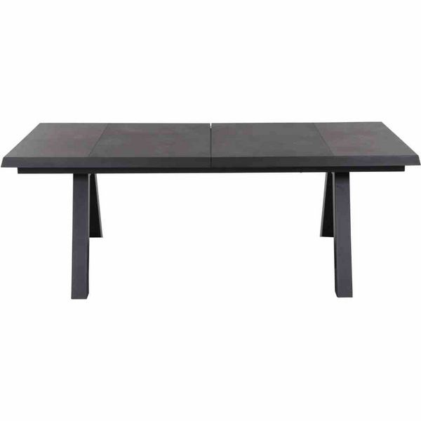 Tirana Ausziehtisch 205/265x103 matt anthrazit/dunkelgr Gest. Alu, Keramik, dunkelgr., synchr. Auszugsmech.