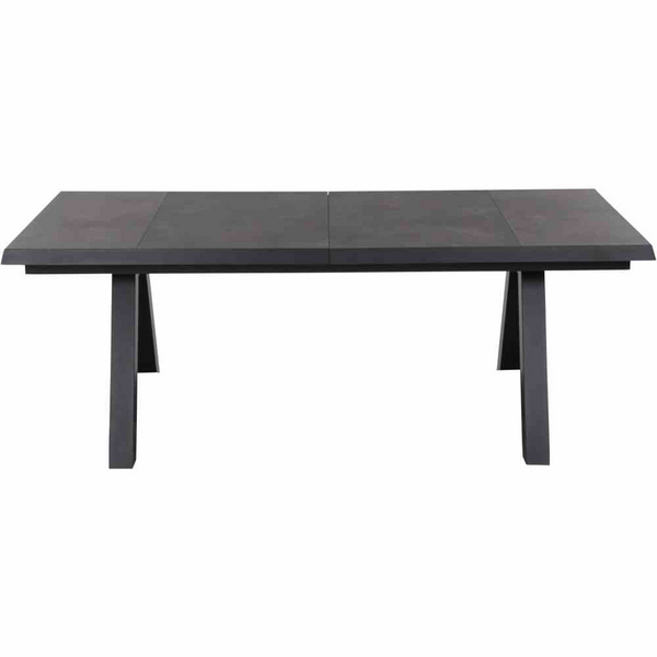 Tirana Ausziehtisch 205/265x103 matt anthrazit/dunkelgr Gest. Alu, Keramik, dunkelgr., synchr. Auszugsmech.
