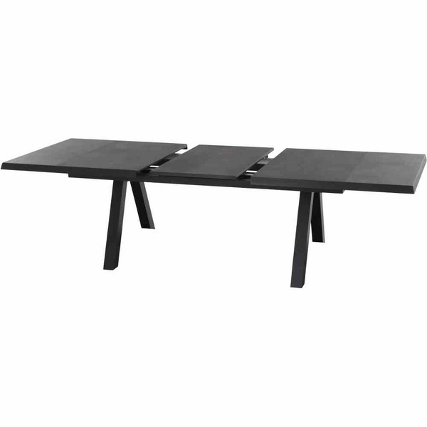 Tirana Ausziehtisch 205/265x103 matt anthrazit/dunkelgr Gest. Alu, Keramik, dunkelgr., synchr. Auszugsmech.
