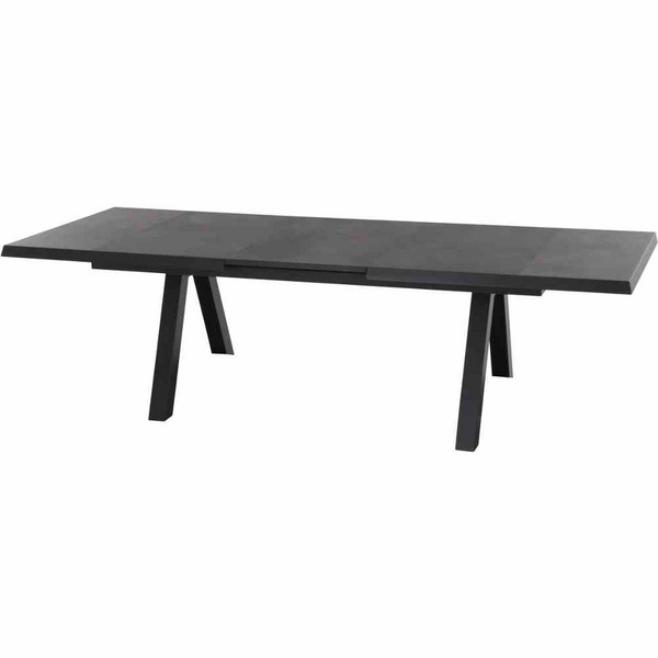 Tirana Ausziehtisch 205/265x103 matt anthrazit/dunkelgr Gest. Alu, Keramik, dunkelgr., synchr. Auszugsmech.