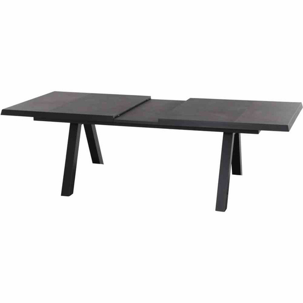 Tirana Ausziehtisch 205/265x103 matt anthrazit/dunkelgr Gest. Alu, Keramik, dunkelgr., synchr. Auszugsmech.