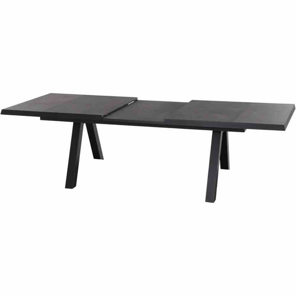 Tirana Ausziehtisch 205/265x103 matt anthrazit/dunkelgr Gest. Alu, Keramik, dunkelgr., synchr. Auszugsmech.