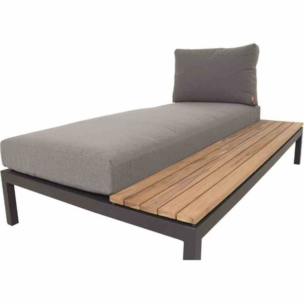 Alvida Recamiere links Alu, Kissen, Teak