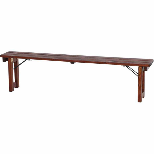 Wallis Garnitur Tisch 180x70cm, komplett zusammenklappbar, dunkelbraun laisert