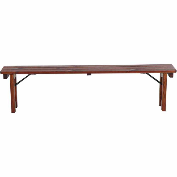 Wallis Garnitur Tisch 180x70cm, komplett zusammenklappbar, dunkelbraun laisert