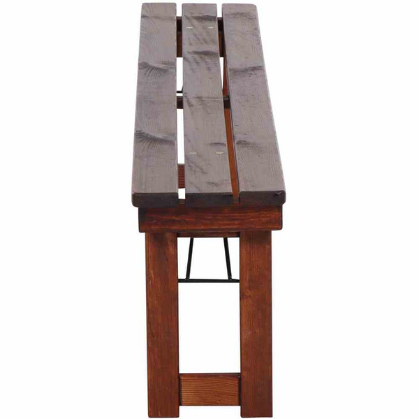 Wallis Garnitur Tisch 180x70cm, komplett zusammenklappbar, dunkelbraun laisert