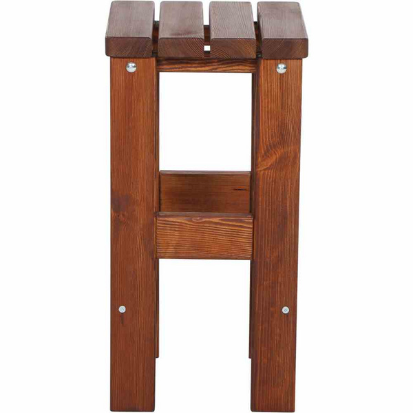 Tessin Barhocker 39x39x76cm Kiefernholz braun, zerlegt im Karton