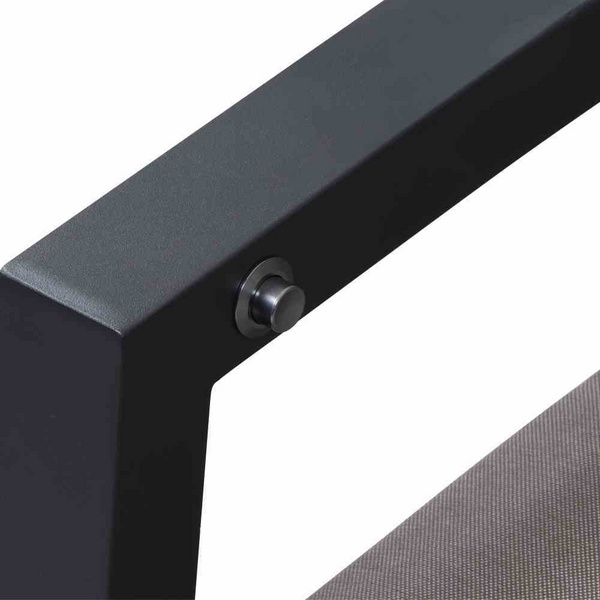 Corido 2er Bank charcoal grey Alu, Geflecht